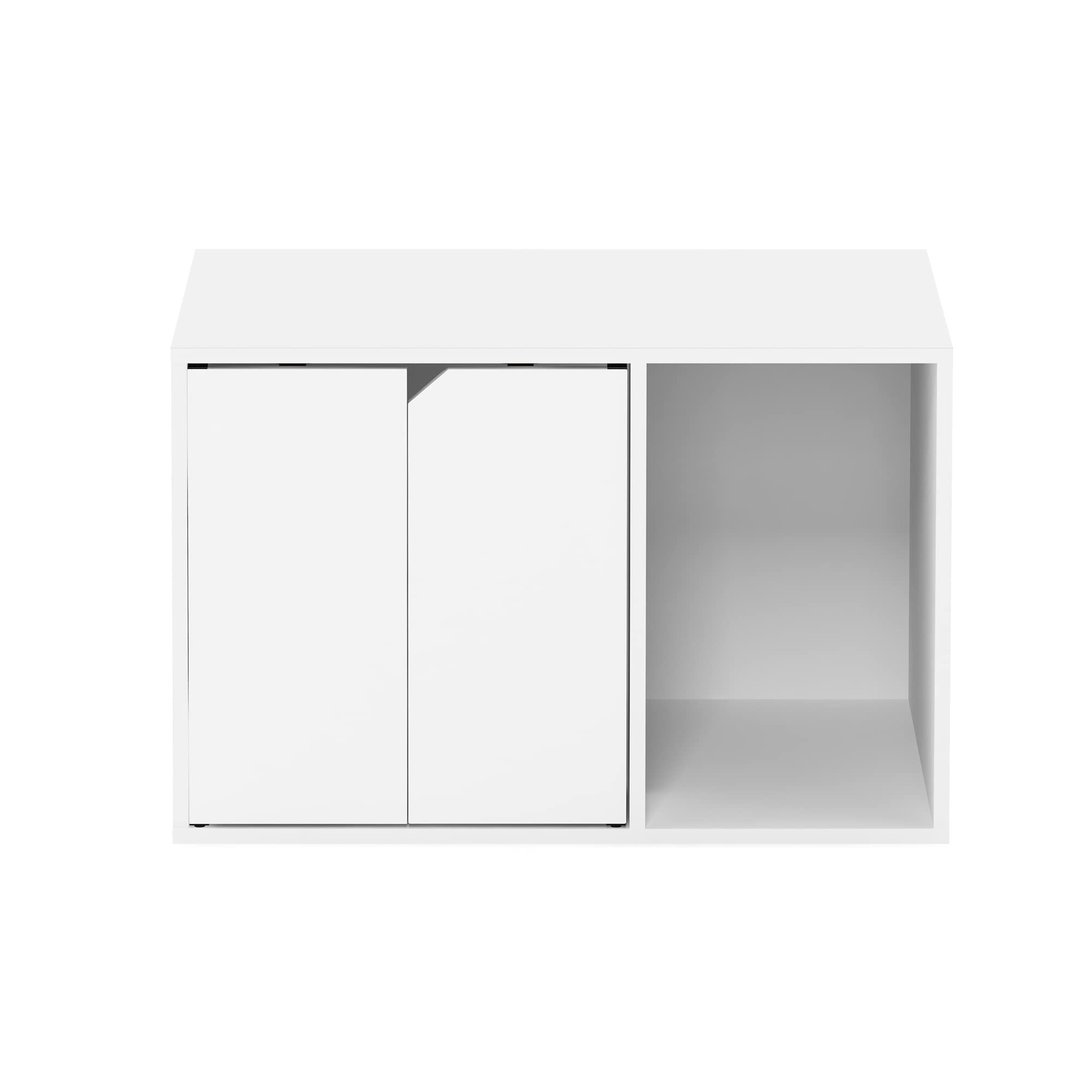 Furinno Peli Litter Box Enclosure, Small, Solid White