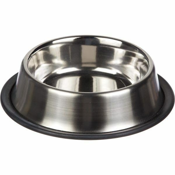 Cozy Puppies Stainless Steel Dog Bowl, Smooth Surface Dog Feeder Bowl Durable Dog Food Bowl Water Drinking Basin With NonSlip B