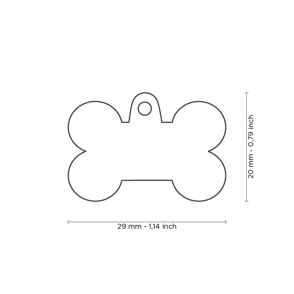 My Family Personalized Pet Id Tag Made In Italy, Small Blue Bone, Free Engraving, Hand Enamelled In Metal, Basic Handmade Collec