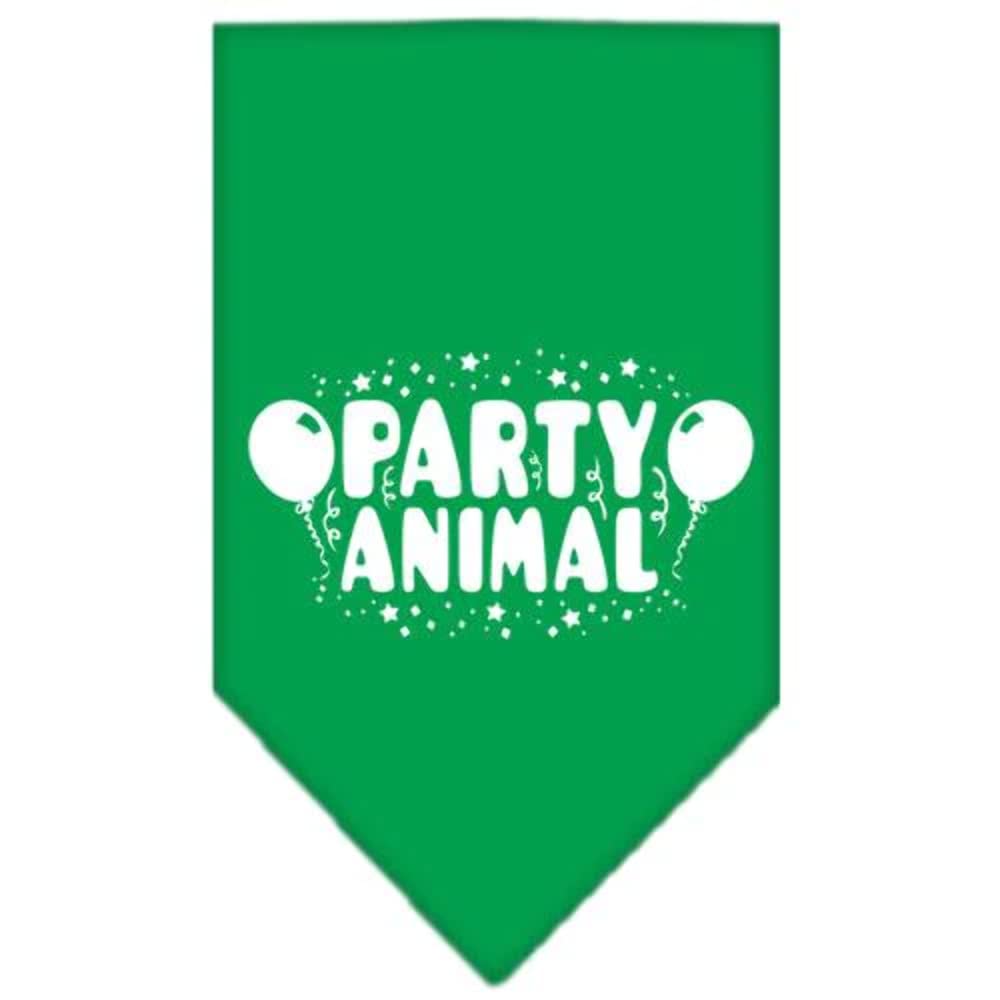 Mirage Pet Products Party Animal Screen Print Bandana for Pets, Large, Navy Blue