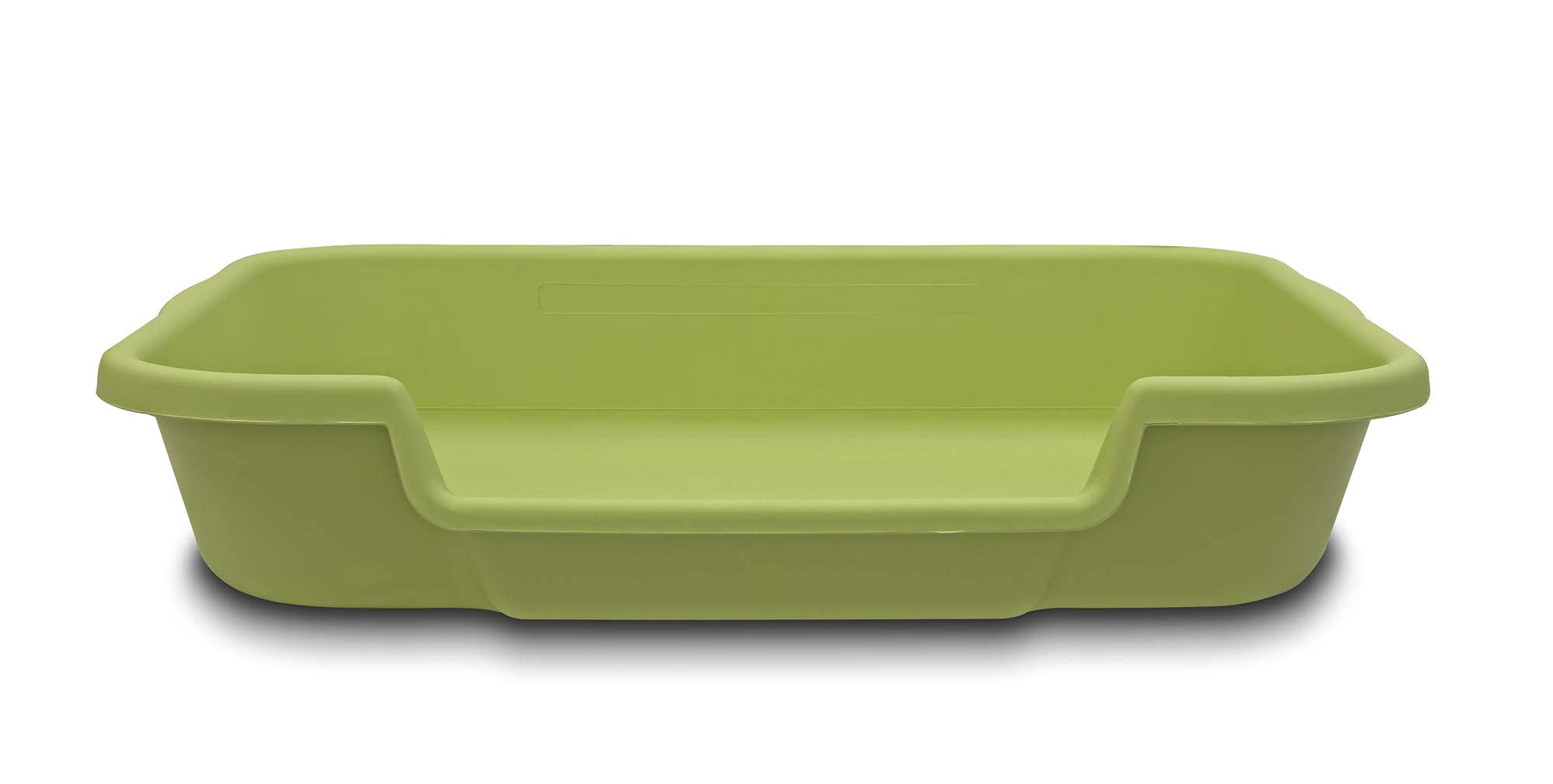 NE14pets KittyGoHere Large Cat Litter Box, Apple Green, Low Entrance, Ideal for Senior Cats, Model MSP-19, Made in USA