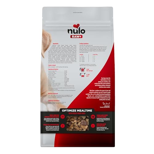 Nulo Freeze-Dried Raw+ Adult Dog Food, Lamb Flavor, 5 lb Bag