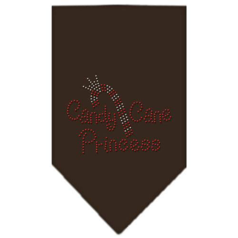 Christmas Pet and Dog Bandana Rhinestone, "Candy Cane Princess" Cocoa Small