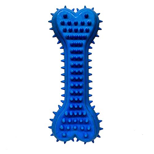 Psk Pet Mart Sound Toy Bone Squeaky Rubber Non Toxic Sound & Chew Bone Toy With Paw Prints For Puppies & Small Dogs || RedYello