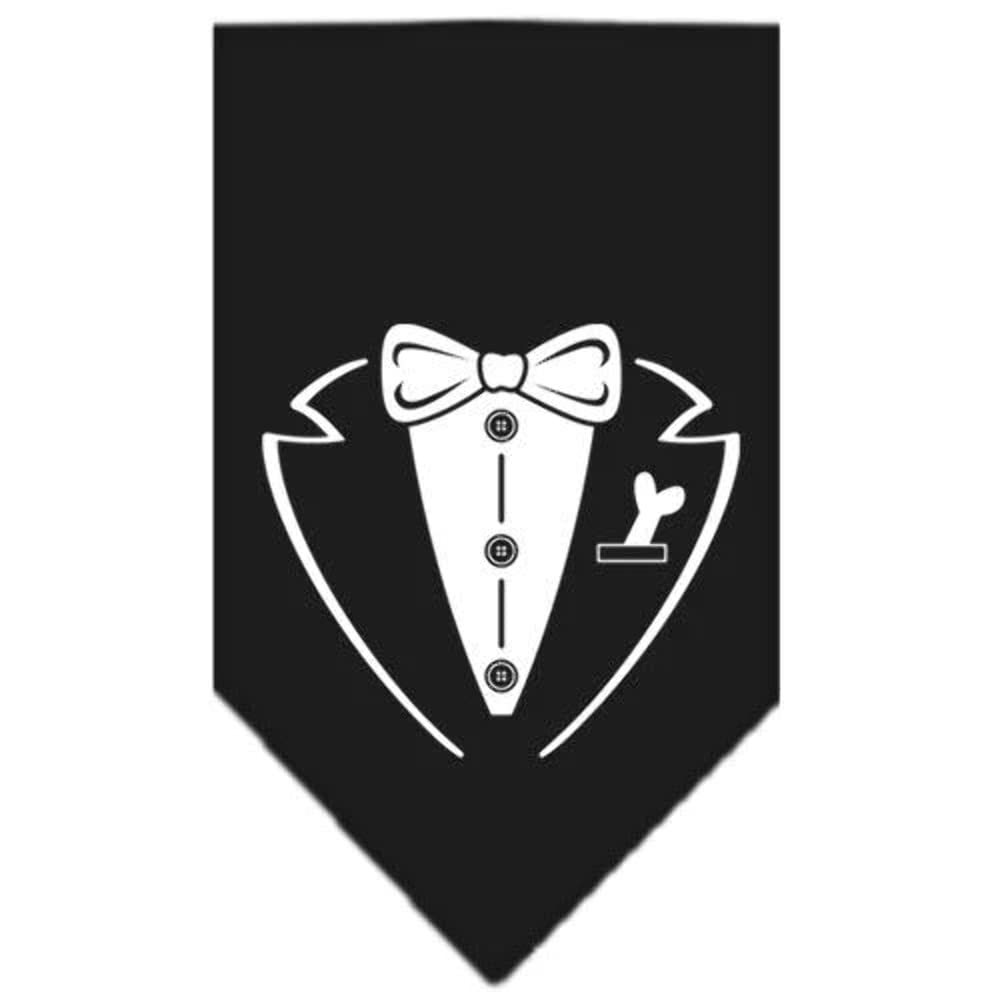 Pet and Dog Bandana Screen Printed, "Tuxedo" Purple Large