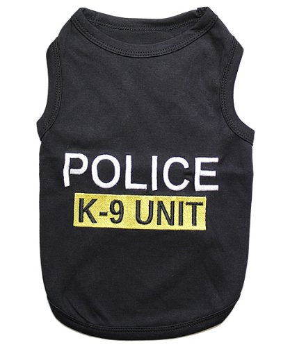 Parisian Pet Dog Cat Clothes Tee Shirts Police Dog T-Shirt(Police, M)