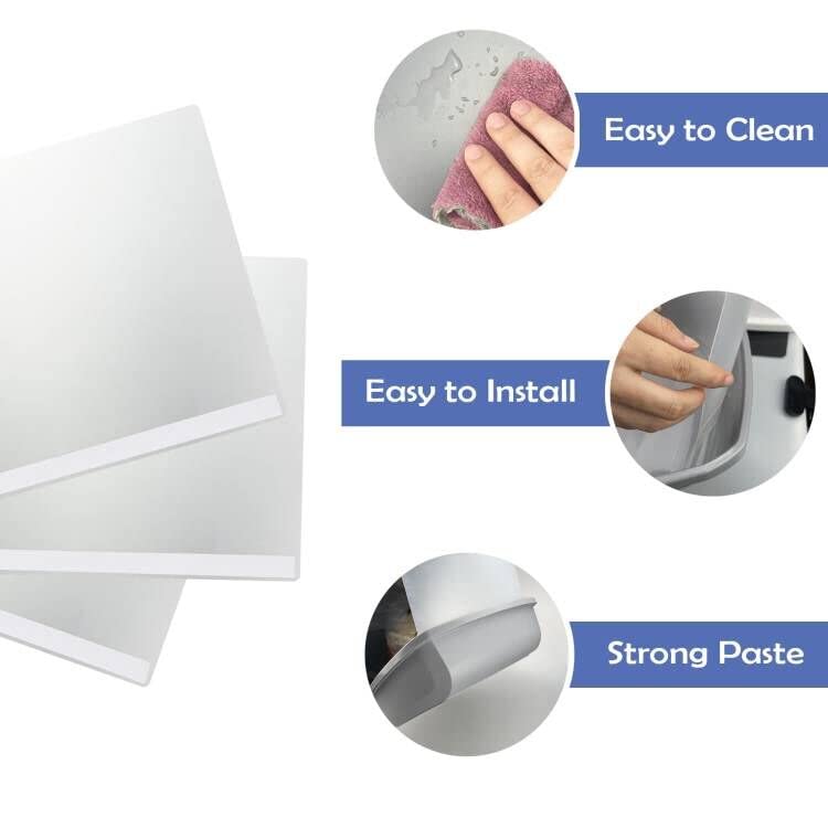 AAiphuwew Cat Litter Box Pee Shields - 3 Pcs Flexible Anti-Splashing Plastic, Small Size, Frosted Color