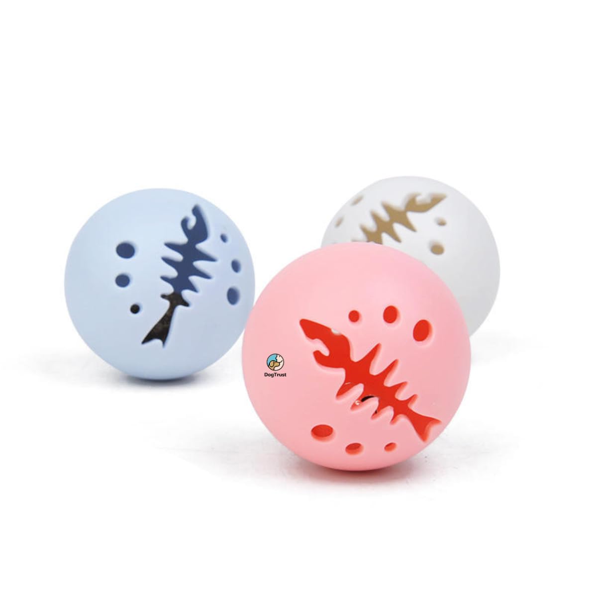 Dog Trust Cat Toy Balls Combo Pack  Flashing Light, Mint Catnip Ball & Sound Bell Toy | Fun Set For Chewing, Chasing & Catching