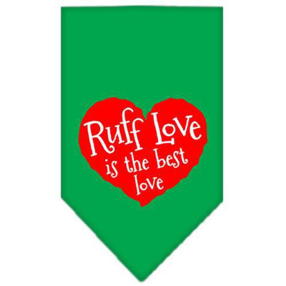 Mirage Pet Products Ruff Love Screen Print Bandana for Pets, Small, Orange