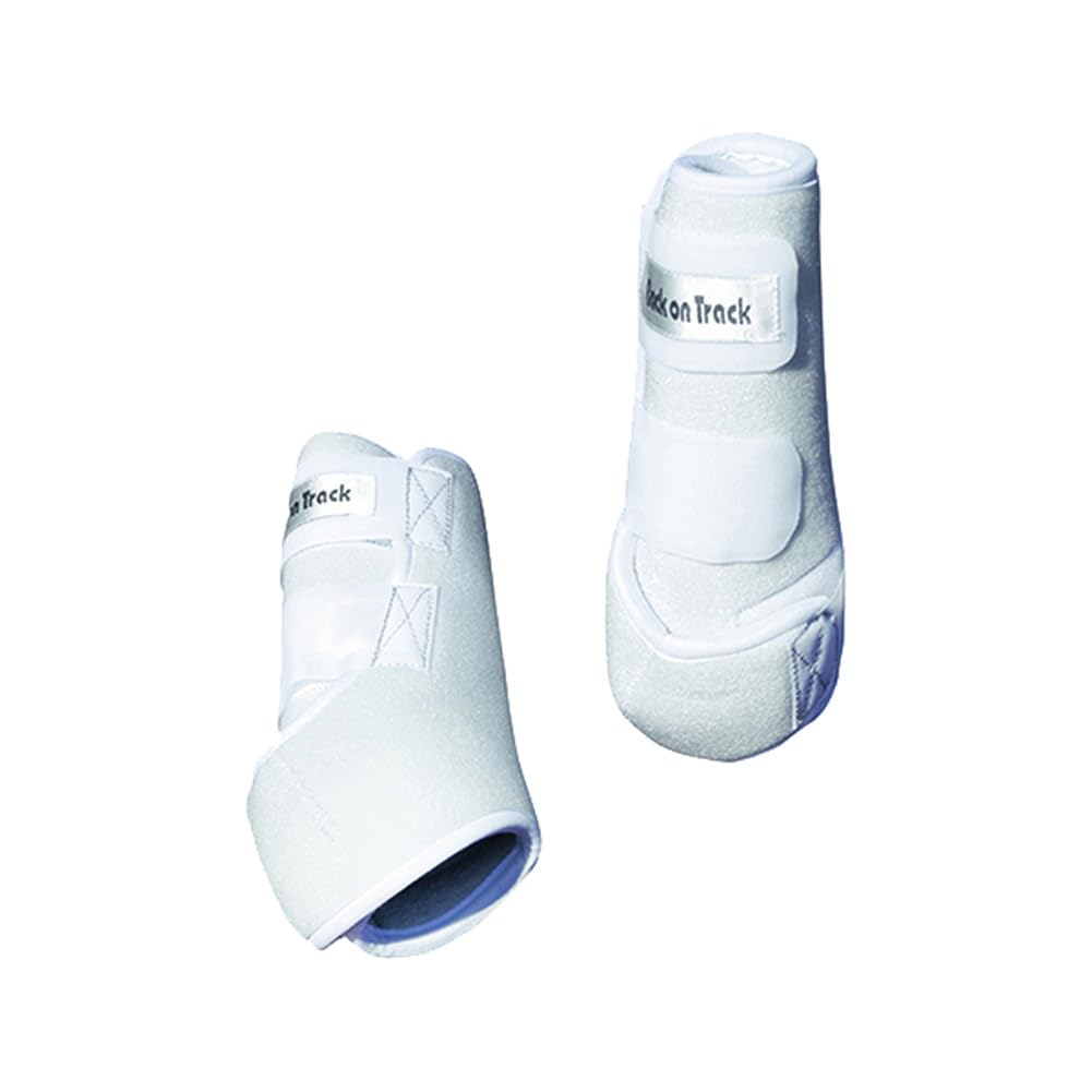 Back On Track Therapeutic Horse Exercise Boots For Hind Legs, White, Medium