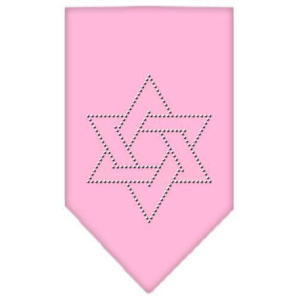 Mirage Pet Products Star of David Rhinestone Bandana, Small, White