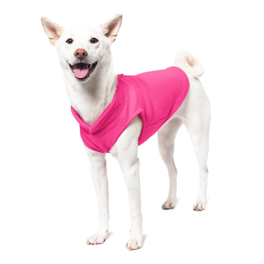 Gooby - Fleece Vest, Small Dog Pullover Fleece Jacket With Leash Ring, Pink, X-Large
