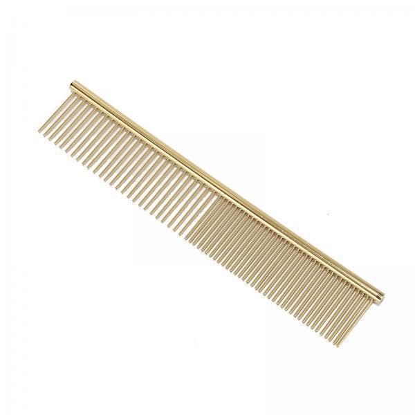 Atorse 2Xpet Hair Comb Cat Comb Puppy Animals Trimming Iron Teeth Deshedding Dog Comb Gold