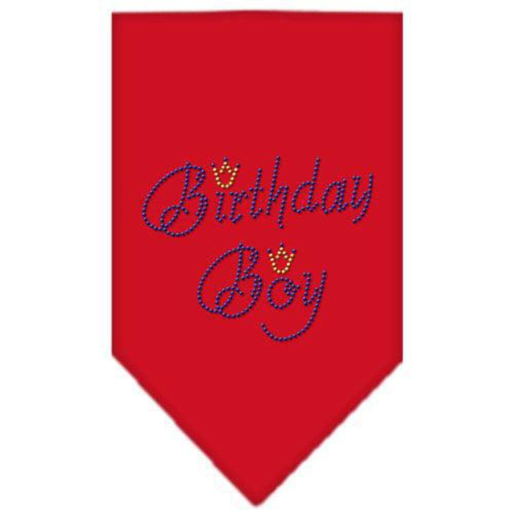 Mirage Pet Products Birthday Boy Rhinestone Bandana, Small, Black