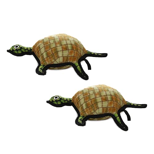 TUFFY : (2 Pack Turtle Dog Toy: Ultra Durable Plush Toy with Multiple Layers & Reinforced Seams, Washable and Floats, Original C