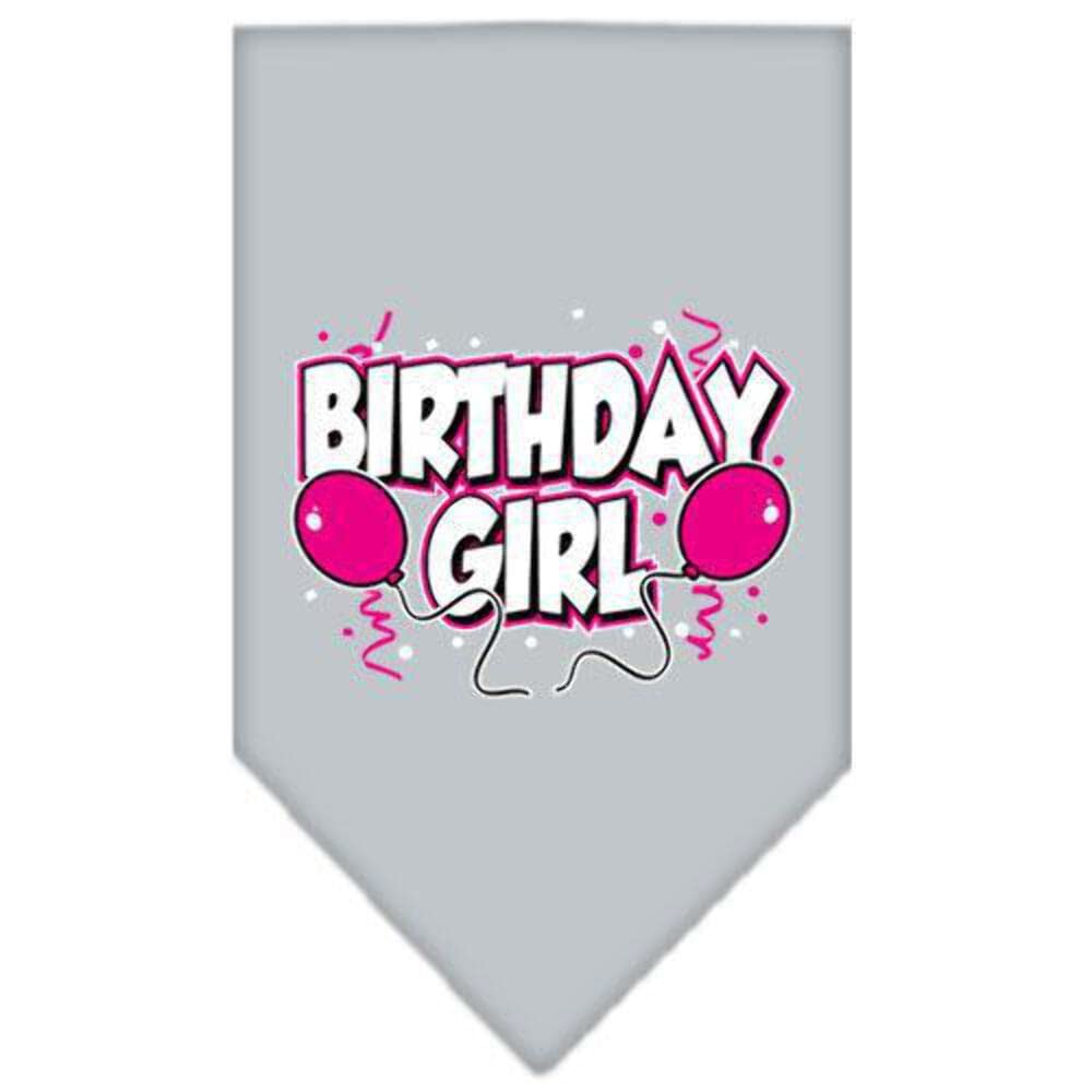 Mirage Pet Products Birthday Girl Screen Print Bandana for Pets, Large, Cocoa