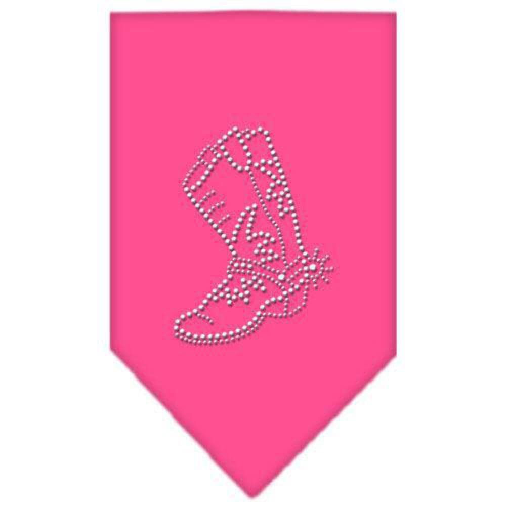 Mirage Pet Products Boot Rhinestone Bandana, Large, White
