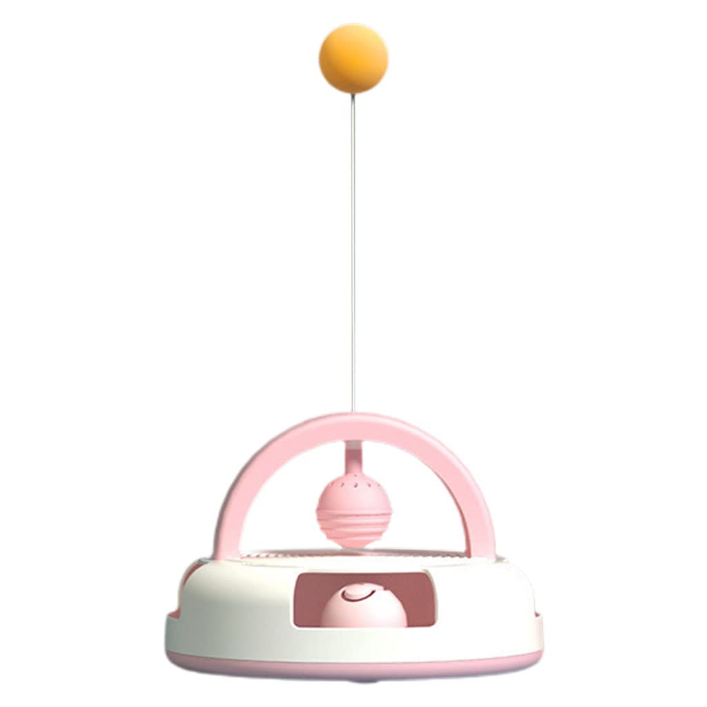 Enakshi Cat Interactive Toys Track Bell Ball Pingpong For Indoor Cats Chasing Pink | Pet Supplies | Cat Supplies | Toys
