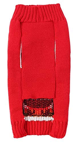 Penguin Red Christmas Holiday Festive Dog Sweater For Medium Dogs,Back Length 16'
