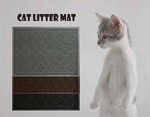 PETUPPY Premium Durable Cat Litter Mat, XL Size 47X36- No Phthalate- Non-Slip-Water Resistant- Easy to Clean-Soft On Kitty Paws-