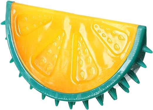 D&C Paws Non Toxic Natural Rubber Interactive Lemon Fruit Chewable Realistic With Cute Sound Fruit Toy Ideal For Playing And Che