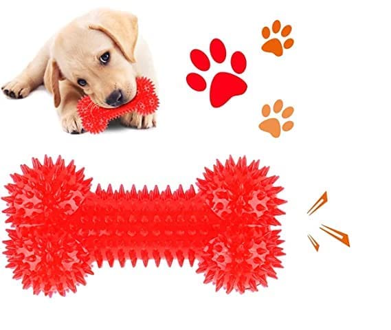 Paw Pet Mart Rubber Tpr Bouncy Balls, Squeaky Bone Shape Dog, Boredom, And Teeth Cleaning Toy For Small, Medium And Large Dogs (