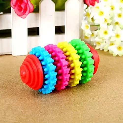 Pups&Pets Health Gear Gums Teething Toy Cleaning Toy NonToxic Rubber Toy For Dogs Puppy And Cats (Color May Vary)