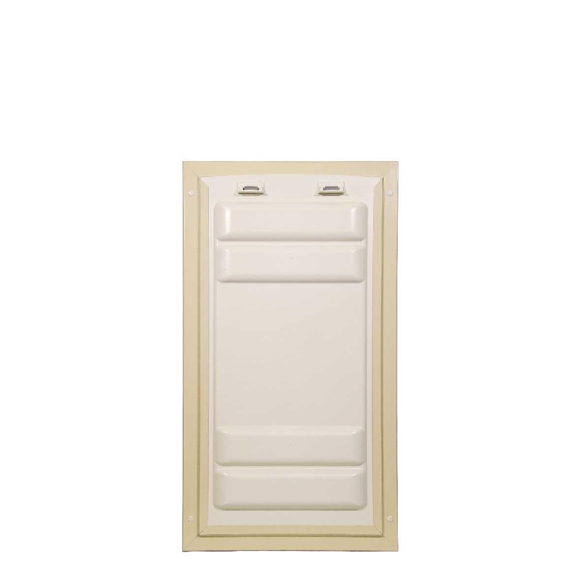 Liberty Pet Door For Doors | Clear Vinyl Dog & Cat Flap For Interior & Exterior Doors | Durable Rust-Free Aluminum Frame | Tan,