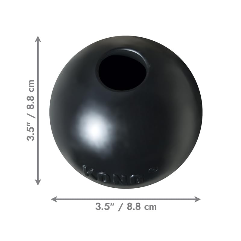 KONG Extreme Ball 2-Pack - Durable Rubber Dog Toy for Power Chewers - Tough Fetch Ball with Hole for Treats - Ideal for Training