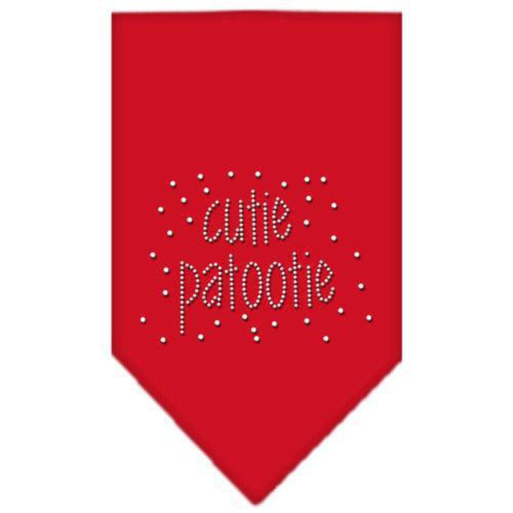 Mirage Pet Products Cutie Patootie Rhinestone Bandana, Large, Red