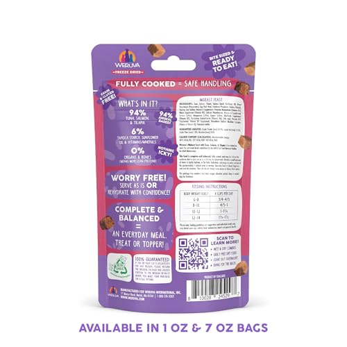 Weruva Cat Freeze Dried, Mideast Feast with Tilapia, 1oz Bag