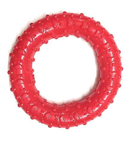 Rvpaws Chew Rubber Ring Chew Toy Resistant Clean Teeth Tool For Dogs (Multi Color)