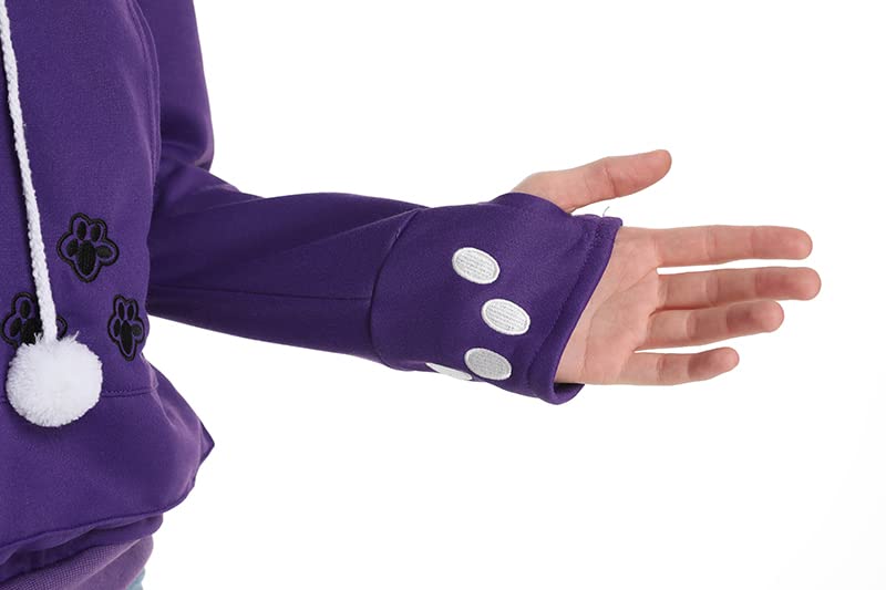 Linyuchen Cat Dog Pouch Hoodie Large Pet Pouch Sweatshirt Puppy Kitten Holder Carrier Pullover Shirt Unisex Hoodies Purple