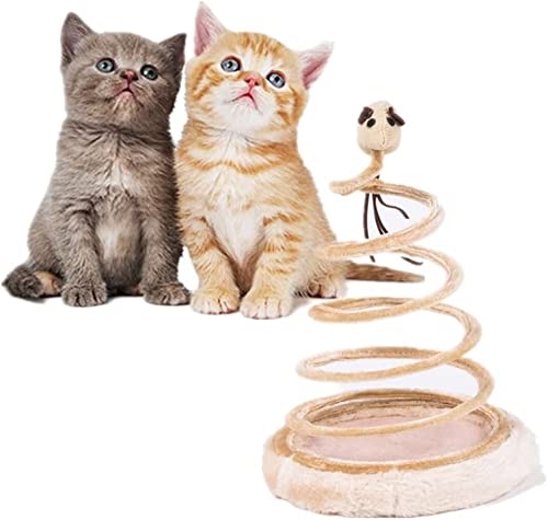 Pet Guard Cat Mice Toy, Spring Spiral Cat Kitty Toy With Mouse Interactive Cat Teaser ToysEfficient Way To Keep Your Cats Kitte