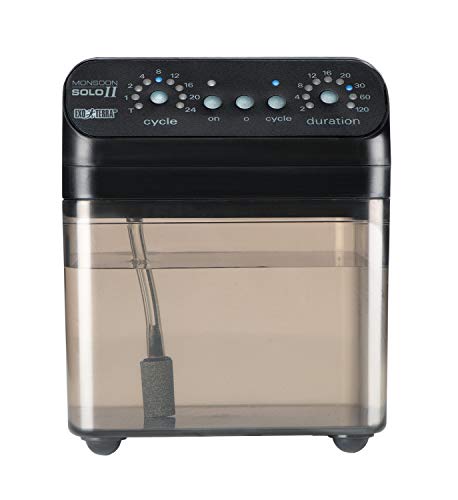 Exo Terra Monsoon Solo II Misting System - Programmable Humidifier for Reptile Terrariums, 2.3 LBS, Black, Plastic & Metal