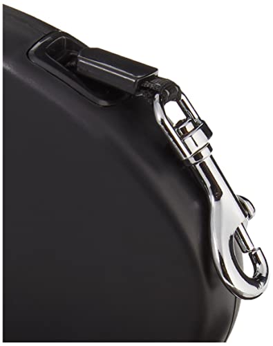 Amazon Basics Retractable Pet Leash, For Dogs Under 44 Lbs, Locking Mechanism, Small - 16Ft, Black
