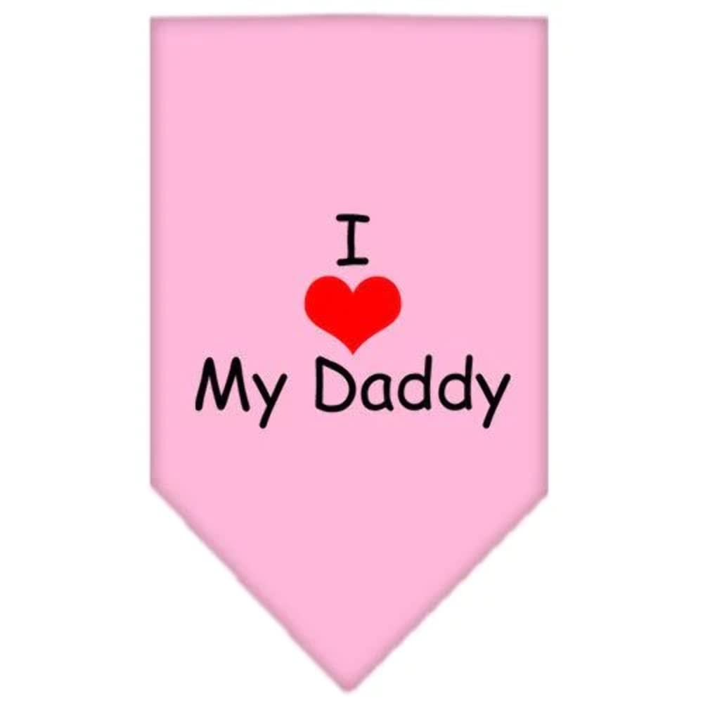 Mirage Pet Products I Heart My Daddy Screen Print Bandana for Pets, Large, Lime Green