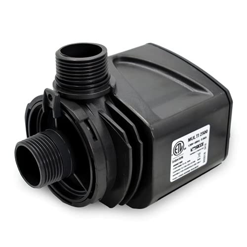 Sicce MULTI 2500 Aquarium Pump - 715 GPH, Black, Ceramic, Model SIC609, Submersible & Inline Use