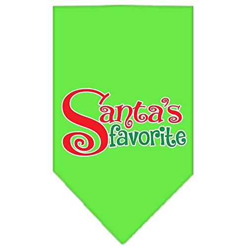 Mirage Pet Products Santa's Favorite Screen Print Pet Bandana, Small, Lime Green