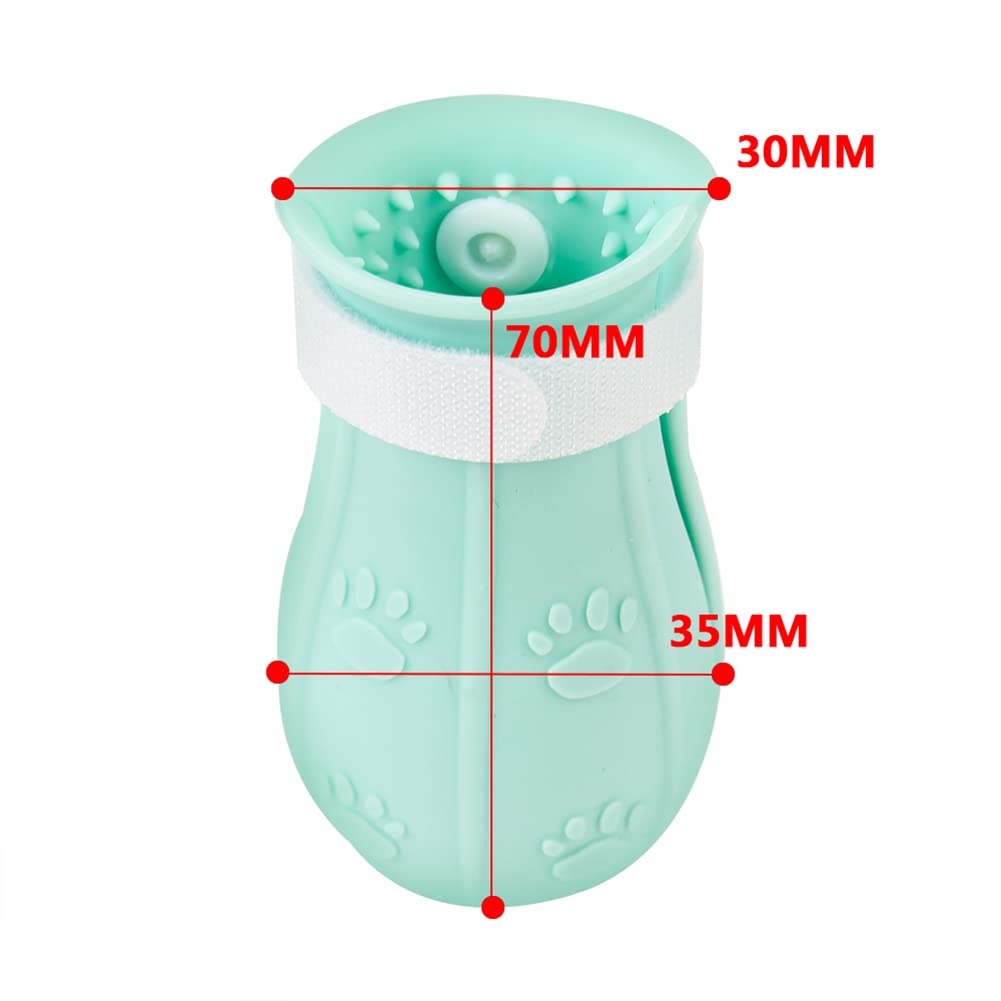 Gigicloud 4 Pcs Anti-Scratch Cat Foot Cover, Adjustable Prickly Anti-Off Silicone Cat Paw Protector Shoes Multifunctional Cat Foot Shoes Pet Washing Claw Foot Cover For Bathing Shaving Grooming