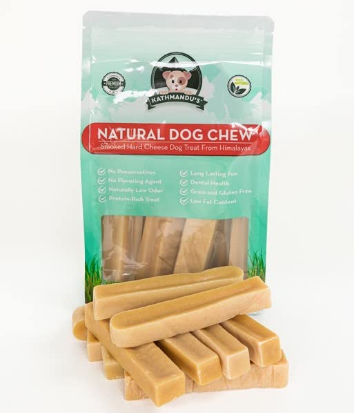 Authentic Himalayan Yak Cheese for Dogs - Medium (Pack of 10) - Sourced from Pristine Himalayan Foothill, Rawhide-Free, NO prese