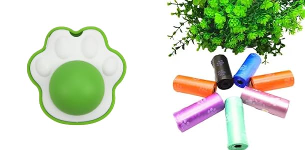 Catnip Toy Rotatable, Cat Chew Toy Edible Licking Toy For Cats/Kittens (Paw Shape) And Pet Waste Trash Bags For Dogs, Cats, Biod