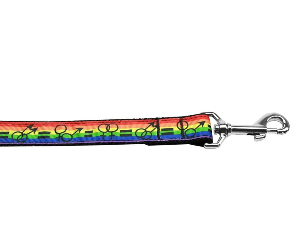 Pet Dog & Cat Nylon Collar or Leash, "Equality" 5/8" w x 4 ft. leash