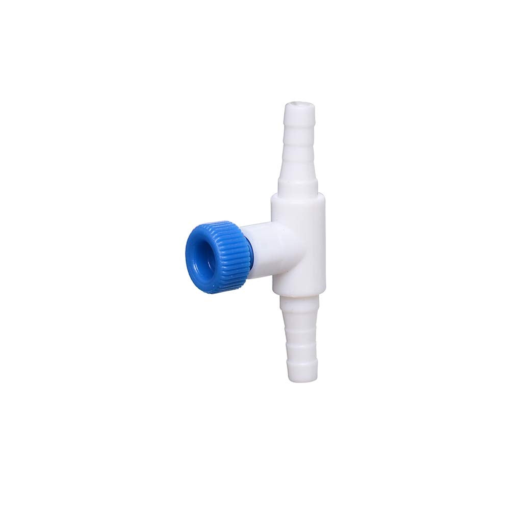 Alegi Aquarium Control Valves For Aquarium Air Pump Single Way Plastic Air Flow Control Regulator For 3/16' Id Tubing 12 Pack (White & Blue)