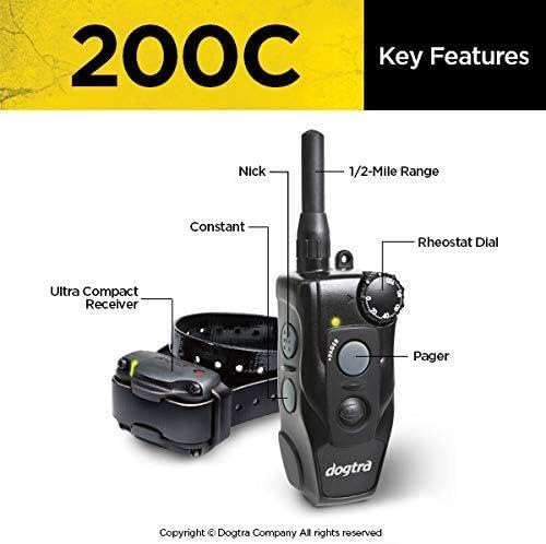 Dogtra 200C Waterproof ½-Mile One-Handed Operation Remote Training Dog E-Collar