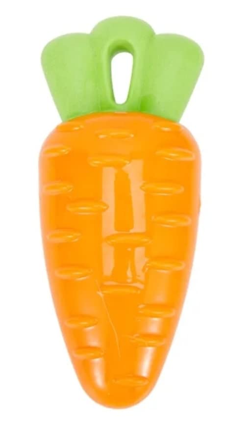 Petlicious & More Veggie Series Carrot Squeaky Chew Toys For Dogs & Puppies | Small & Medium Breeds For Dog Cat (Pack Of One)