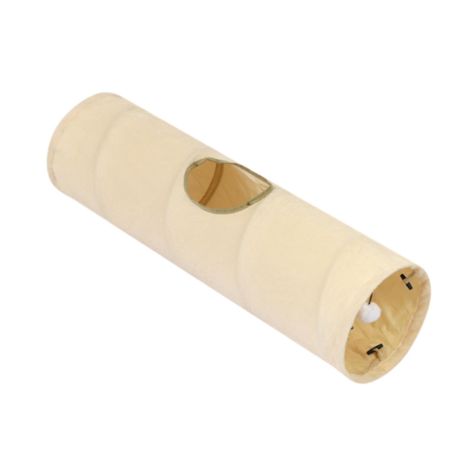 Zoomella Cat Tunnel For Indoor Cats Cat Hideout Sturdy Cat Toy For Puppy Cat Beige|Toys|Pet Supplies
