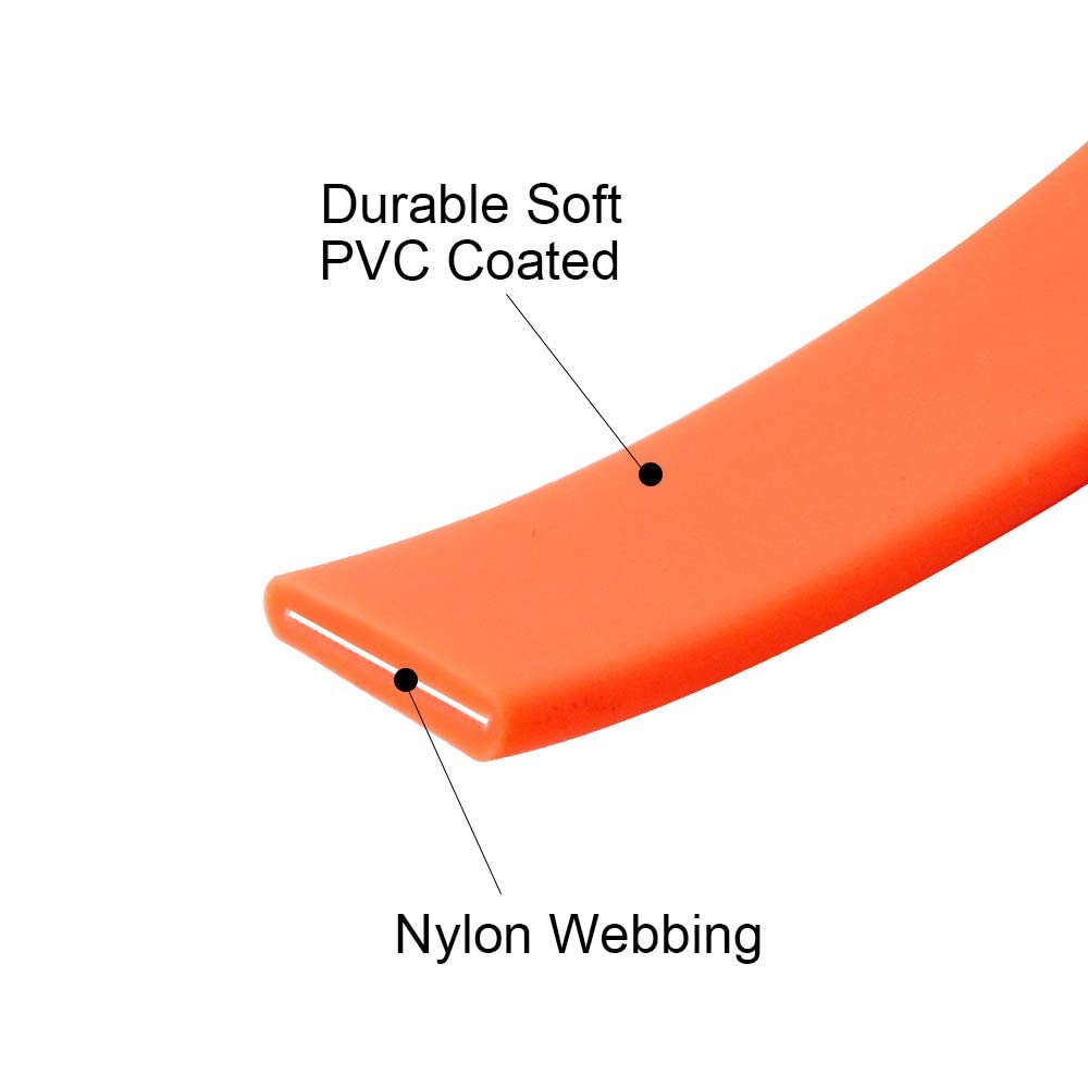 Waterproof Dog Training Leash 50Ft 30Ft 15Ft 10Ft 5Ft Heavy Duty Recall Long Lead For Large Medium Small Dogs (15Ft, Orange)