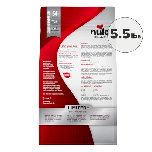 Nulo Freestyle Dry Dog Food - High Protein Lamb Recipe, Grain Free, 5.5lb for Puppies & Adults