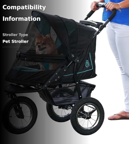 Pet Gear No-Zip Push Button Pet Stroller For Cats/Dogs, Zipperless Entry, Easy One-Hand Fold, Gel-Filled Tires, Plush Pad + Weat